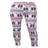 2017 Xmas Fashion Winter Warm Womens Christmas Snowflake Print Knitted Leggings Cotton Pants Xmas Gift