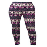2017 Xmas Fashion Winter Warm Womens Christmas Snowflake Print Knitted Leggings Cotton Pants Xmas Gift