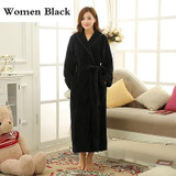 Lovers Winter Long Thick Warm Bathrobe Men Thermal Coral Fleece Kimono Bath Robe Male Classic Dressing Gown Mens Flannel Robes