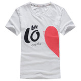 Lovers T Shirt For Couples And Lovers Clothes Lovers tshirt Summer Shirt Men &amp; Women Heart Love T-shirts Shape Shirt Clothes