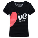 Lovers T Shirt For Couples And Lovers Clothes Lovers tshirt Summer Shirt Men &amp; Women Heart Love T-shirts Shape Shirt Clothes