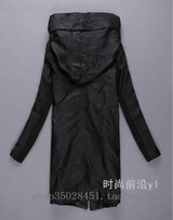 Lovers Long Leather Jacket Natural Sheepskin Leather Jacket Cool Hooded Genuine Leather Jacket For Women And Men