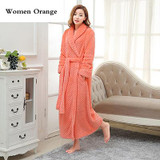 Lovers Extra Long Winter Thick Warm Bath Robe Men Silk Soft Flannel Bathrobe Mens Dressing Gown Male Kimono Robes Man Bathrobes