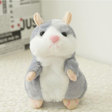 Lovely Talking Hamster Mouse Pet Plush Toy Electric Record Hamster Educational Stuffed Learn To Speak Toys mini doll