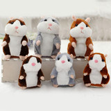 Lovely Talking Hamster Mouse Pet Plush Toy Electric Record Hamster Educational Stuffed Learn To Speak Toys mini doll