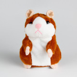Lovely Talking Hamster Mouse Pet Plush Toy Electric Record Hamster Educational Stuffed Learn To Speak Toys mini doll