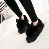Lovely Style Cartoon Rabbit Cotton Winter Slippers Female Cute Rabbit Floor Home Slippers Fur Warm Plush Women Home Shoes Brand