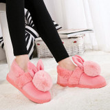 Lovely Style Cartoon Rabbit Cotton Winter Slippers Female Cute Rabbit Floor Home Slippers Fur Warm Plush Women Home Shoes Brand