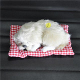 Lovely Simulation Animal Doll Plush Sleeping Dogs Toy with Sound Kids Toy Decorations Birthday Gift For Children Stuffed Toys