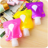 Lovely Silicone Emulsion Bottles Practical Shower Lotion Refillable Bottles Travel Portable Shampoo Cosmetic Bottle Random Color