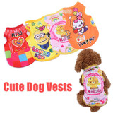 Lovely Pet Puppy Dog Clothes Cat Shirts Vest Outfit Clothing for Small Dog Pajamas Spring Summer Roupas Cachorro 3