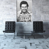 Large size Printing Oil Painting Pablo Escobar Mug Shot 1991 Vertical  Wall painting Decor Wall Art Picture No Frame