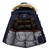 Large Size Jacket Mens Clothing Winter Long Coat Parkas Snow Clothes Outwear Overcoat Windbreaker Warm Thick Hoodies Fur Collar