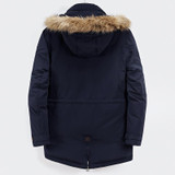 Large Size Jacket Mens Clothing Winter Long Coat Parkas Snow Clothes Outwear Overcoat Windbreaker Warm Thick Hoodies Fur Collar
