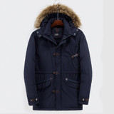 Large Size Jacket Mens Clothing Winter Long Coat Parkas Snow Clothes Outwear Overcoat Windbreaker Warm Thick Hoodies Fur Collar
