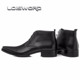 Large size EUR46 Pointed Toe mens dress shoes brown / black mens ankle boots wedding shoes genuine leather mens business shoes Large size EUR46 Pointed Toe mens dress shoes brown / black mens ankle boots wedding shoes genuine leather mens business shoes