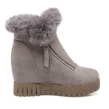 Large Size Ankle Boots Platform Shoes Woman Warm Fur Snow Boots Women Wedge Shoes Casual Shoes Woman Winter Platform High Heel