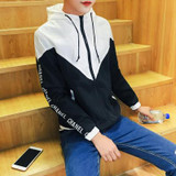 Large Size 4XL 5XL Fashion Men Jacket 2016 Autumn New Trend Patchwork Hooded Jackets Men Casual Outwear Thin Windbreaker
