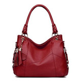 Large Leather Tote Bag Women Shoulder Bags Women Handbags 2017 Tassel Hobo Luxury Handbags Women Bags Designer High Quality Sac