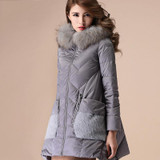 Large Fur Collar Hooded Winter Jackets Women Long Down Coat 2016 New Thick Loose Women's Winter Coat Female Coats Parka Y284