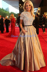 Lace Elegant Evening Dress Long Chic Evening Dresses Sashes robe de soiree Formal Dress vestido de festa A Line Prom Gown Lace Elegant Evening Dress Long Chic Evening Dresses Sashes robe de soiree Formal Dress vestido de festa A Line Prom Gown