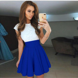 Lace Dress Beach Summer Women Cute 2017 Flare Dresses Mini A Line Party Dress Vestidos Plus Size