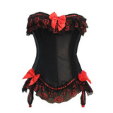 Lace Corpete Steampunk Corset Front Overbust Corselet Sexy corsage Corsets Black Bustiers Waist Trainer Corsetto Gothic Bustier
