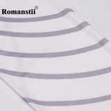 Romanstii Legging Women Fashion Sexy Lady Fitness Striped Slim Footless Push Up Pants Female Trousers Workout Leggings Clothing