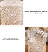 Roman Nordic storage crystal glass jar of sugar pot jewelry decoration furnishing articles wedding desktop candy storage decor
