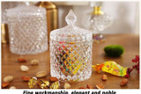 Roman Nordic storage crystal glass jar of sugar pot jewelry decoration furnishing articles wedding desktop candy storage decor