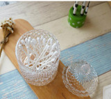 Roman Nordic storage crystal glass jar of sugar pot jewelry decoration furnishing articles wedding desktop candy storage decor