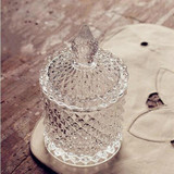 Roman Nordic storage crystal glass jar of sugar pot jewelry decoration furnishing articles wedding desktop candy storage decor