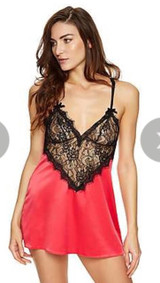 Sexy Lace red lingerie women hot erotic underwear babydoll sexy lace tassel deep V backless sexy nightdress sex dress sleepwear