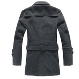 ROKEDISS 2017 New Winter Double breasted wool coat men long sections thick woolen coats Mens Casual Fashion Jacket Z128