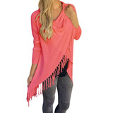 Rogi Women Long Sleeve Blouse 2018 Tassel Kimono Blouses Female Vintage Shirt Ladies Tops Blusa Feminina Vetement Femme S-3XL