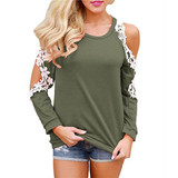 Rogi Women Cotton Tops and Blouses 2018 Vetement Femme Fashion Lace Crochet Shirts Sexy Cold Shoulder Blouse Blusa Feminina 2XL