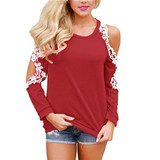 Rogi Women Cotton Tops and Blouses 2018 Vetement Femme Fashion Lace Crochet Shirts Sexy Cold Shoulder Blouse Blusa Feminina 2XL