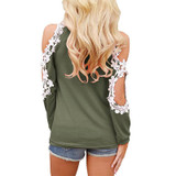 Rogi Women Cotton Tops and Blouses 2018 Vetement Femme Fashion Lace Crochet Shirts Sexy Cold Shoulder Blouse Blusa Feminina 2XL