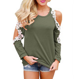 Rogi Women Cotton Tops and Blouses 2018 Vetement Femme Fashion Lace Crochet Shirts Sexy Cold Shoulder Blouse Blusa Feminina 2XL