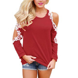 Rogi Women Cotton Tops and Blouses 2018 Vetement Femme Fashion Lace Crochet Shirts Sexy Cold Shoulder Blouse Blusa Feminina 2XL
