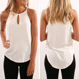 Rogi T-Shirts For Women 2018 Summer Solid O Neck Tee Shirt Femme Sexy Sleeveless Cotton T Shirt Women Tops Camisetas Mujer