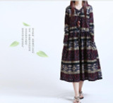 Spring Autumn Women long dress Ladies Vintage LITERATURE loose Cotton Linen plus size 2017 Vestidos Robe Dresses Spring Autumn Women long dress Ladies Vintage LITERATURE loose Cotton Linen plus size 2017 Vestidos Robe Dresses