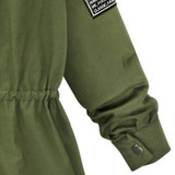 Spring Autumn Women Bomber Jacket Army Green Tops Long Sleeve Slim Turn-Down Collar Outwear Women Basic Coat LM93