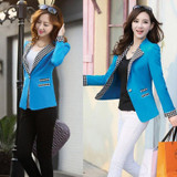 Spring Autumn Plaid Patchwork Blazer Jacket Women Slim Long Sleeve One Button Blazers Coats OL Elegant Suits Jackets Office Wear
