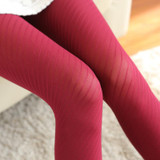 Spring Autumn Pantyhose 140D Twill Striped Tights Candy Colors Stockings Medium Collant For Girls Women Sexy Hosiery