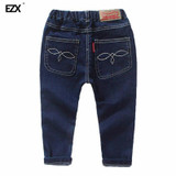 spring autumn New Style boys Girls Jeans Kids Clothing children Skinny Pants Elastic Waist Fashion Trousers For Baby Girl E38