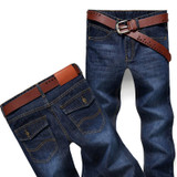 spring autumn men fashion straight slim jeans boys casual pocket jeans