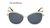 Aimade Vintage Women Cat Eye Sunglasses Fashion Female Hollow Shades Superstar Retro Big Cateye Mirror Sun Glasses Ladies UV400