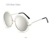 Aimade Oversized Round Sunglasses Fashion Women Large Size Big Retro Mirror Sun Glasses Lady Female Vintage Brand Designer UV400