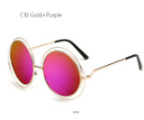 Aimade Oversized Round Sunglasses Fashion Women Large Size Big Retro Mirror Sun Glasses Lady Female Vintage Brand Designer UV400